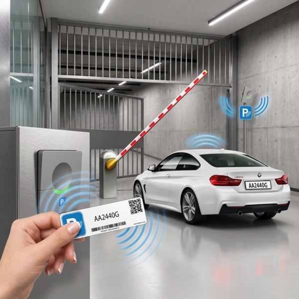 Etiquetas con lector tipo antena de radiofrecuencia RFID vehicular